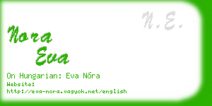 nora eva business card